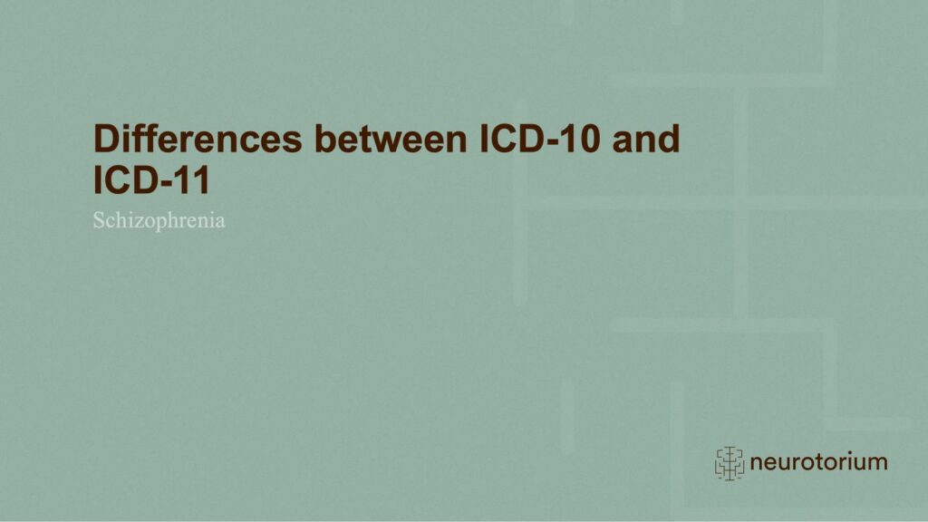 Differences between ICD-10 and ICD-11